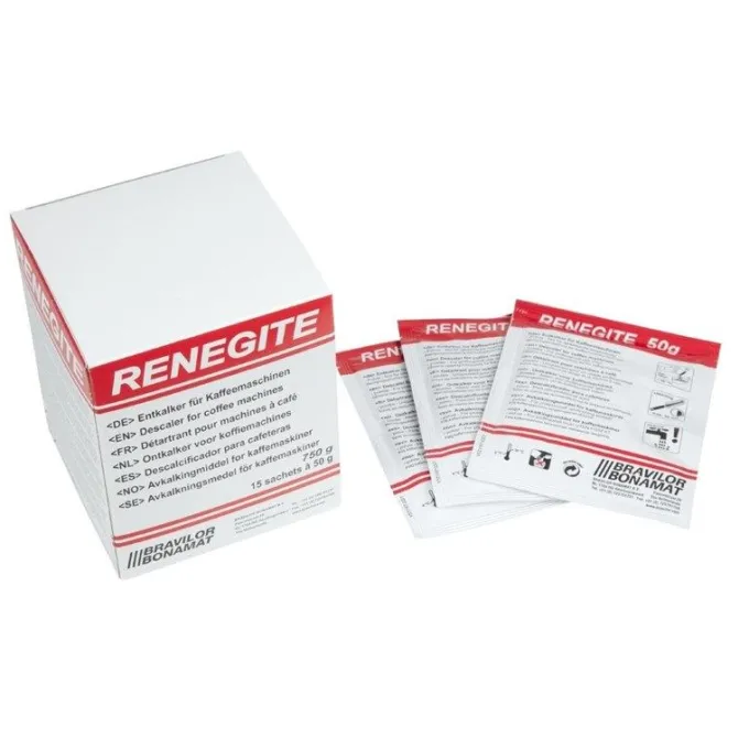 Boîte de 15 Sachets de Détartrant 50g - Bravilor Renegite
