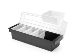 Boîte à ingrédients - 5 bacs Bar up Noir 480x150x(H)100 mm - Hendi