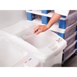 Boîte à ingrédients transparente avec roulettes - Araven 100 L
