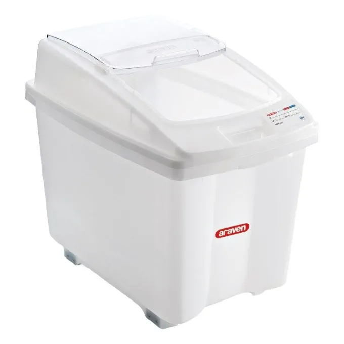 Boîte à ingrédients transparente avec roulettes - Araven 100 L