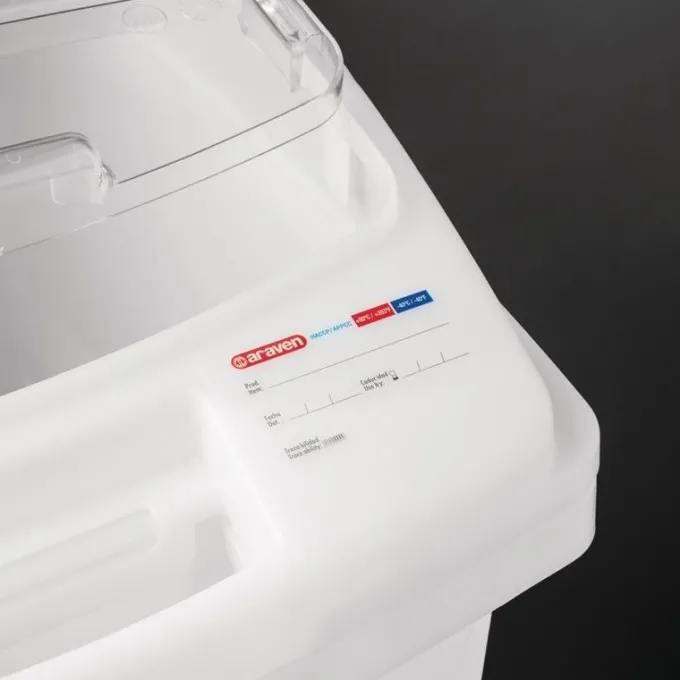 Boîte à ingrédients transparente avec roulettes - Araven 100 L