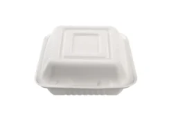 Boîte repas blanche à 3 compartiments en canne à sucre 900 ml - 200 unités - Betik