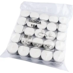 Bougies Chauffe-Plat 4 heures Lot de 100 - Olympia