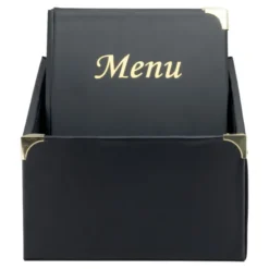 Box cartes-menu 1er prix Basique - NOIR - contenant 10 cartes - Avec chacunes 8 vues. - Securit