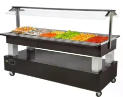 Buffet Professionnel réfrigérée 6 bacs GN 1/1 Roller Grill