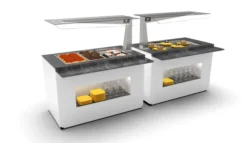 Buffet Réfrigéré avec Anti-Postillon - Cuve de Froid 150 mm +4/+8ºC - L 1400 mm - Sayl
