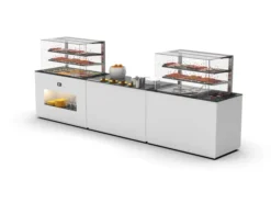 Buffet Réfrigéré Série Vision - avec Vitrine Supérieur Cuve Froid 150 mm - Sayl