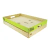Cagette Bois Rectangle Gm + Faux Fond + Logo Bio Lot de 5 - Prolinea