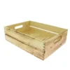 Cagette pin verni Fresca effet brulé 40x30 cm - Lot de 6 - Prolinea