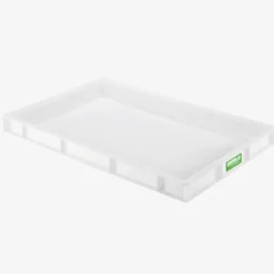 Caisse pleine biosourcée 600 x 400 x 55 mm 9 L - blanc - Gilac