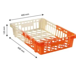 Caisse à viennoiseries bicolore 20 L - ivoire/orange - Gilac