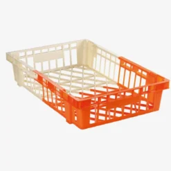 Caisse à viennoiseries bicolore 20 L - ivoire/orange - Gilac