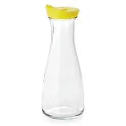 Carafe en Verre trempé 1litre jaune H 260 mm Ø 100 mm - Was Germany