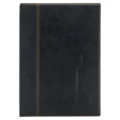 Carte des boissons simili cuir de la gamme Tendance avec 2 double inserts (présente 8 pages A4) - Securit