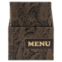Carte Menus de la gamme Design A4 (x10) plus BOX, 1 double insert inclus avec chaque menu (présente 4 pages A4) - Securit
