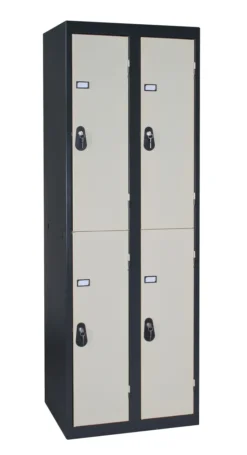 Casier Vestiaire Monobloc Acier 2 Colonnes 4 Cases - L 800 mm