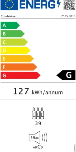 Cave à Vin 39 Bouteilles Double Zone - 119 L - Combisteel