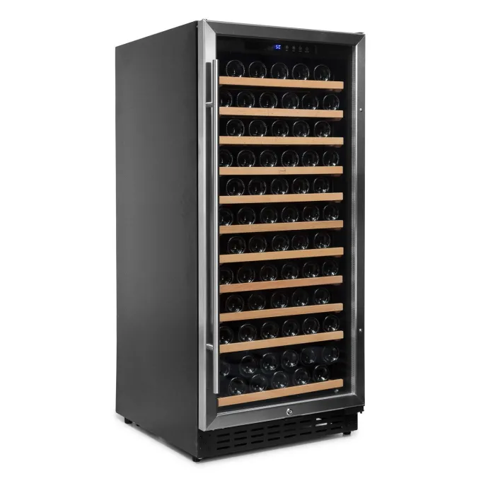 Cave à vin 110 bouteilles Inox CHR 1T - Vinobox