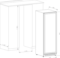 Cave à vin 168 bouteilles Inox CHR 1T - VINOBOX