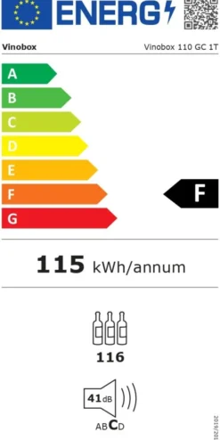 Cave à vin 110 bouteilles Noire CHR 1T - VINOBOX