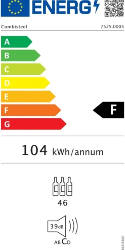 Cave à Vin 46 Bouteilles Zone Unique - 127 L - Combisteel