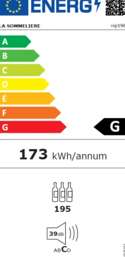 Cave à vin de Vieillissement Température Multi Zone VIP196 - 195 Bouteilles - La Sommelière