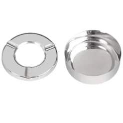 Cendrier Inox Anti-Vent Diamètre 90 mm - Lot de 6 - Olympia