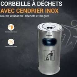 Cendrier Inox avec Collecteur de Déchets - L2G