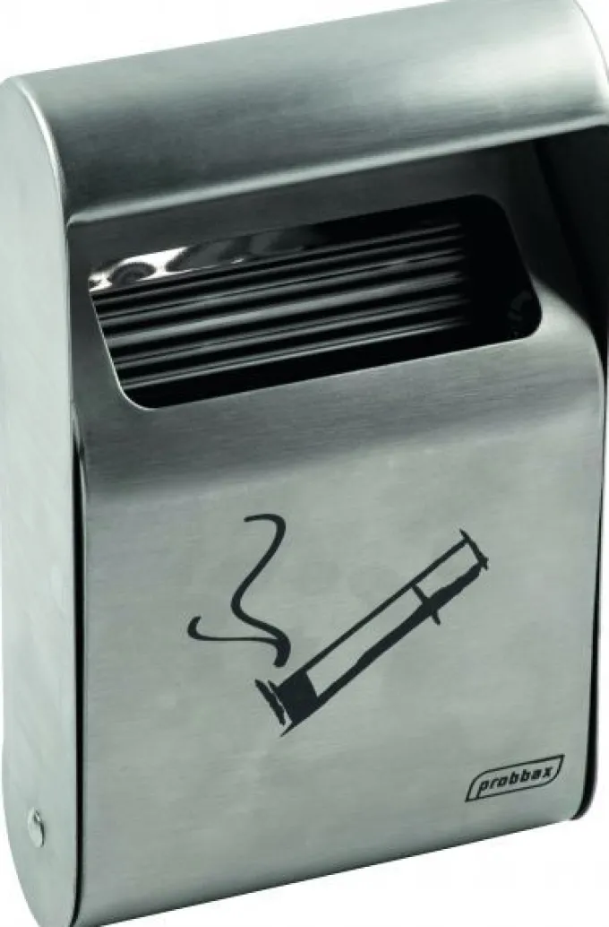 Cendrier Mural 1,5 Litres Inox avec Bac Intérieur - Probbax