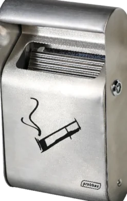 Cendrier Mural 1,5 Litres Inox avec Bac Intérieur - Probbax