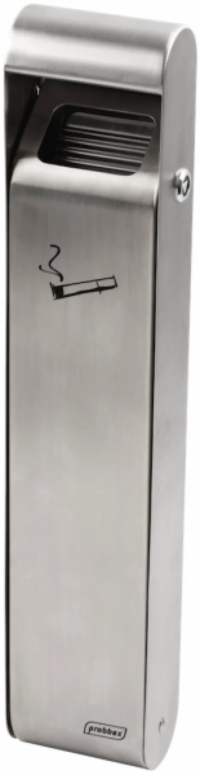 Cendrier Mural Slim 3 Litres Inox avec Bac Intérieur - Probbax