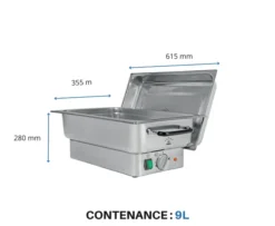 Chafing Dish Electrique GN1/1 Acier Inoxydable - L2G