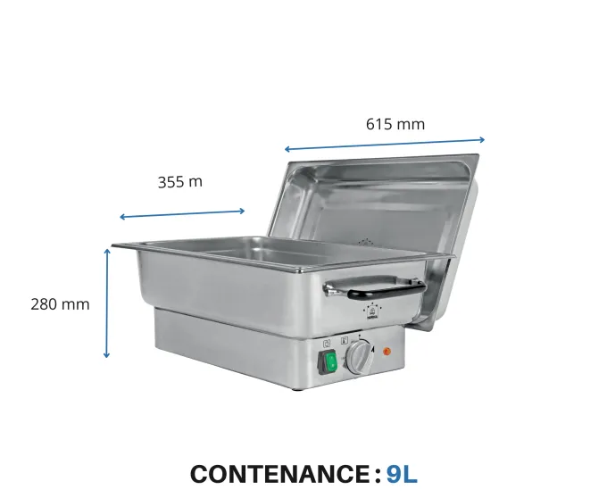 Chafing Dish Electrique GN1/1 Acier Inoxydable - L2G