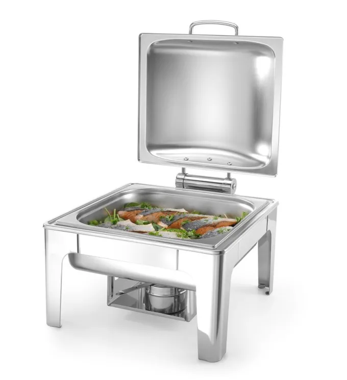 Chafing dish GN 2/3 finition satiné Profi Line 6L 395x430x(H)290mm - Hendi