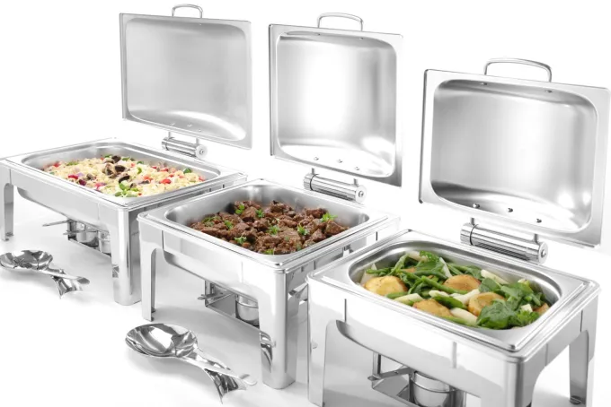 Chafing dish GN 1/1 finition satiné Profi Line 9L 570x430x(H)290mm - Hendi