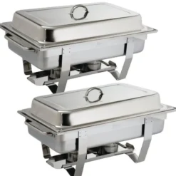 Chafing Dish Inox 9 L - Lot de 2 - Olympia