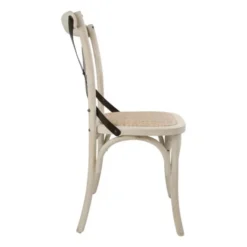 Chaise Bistro avec dossier croisé sable - Lot de 2
