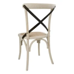 Chaise Bistro avec dossier croisé sable - Lot de 2