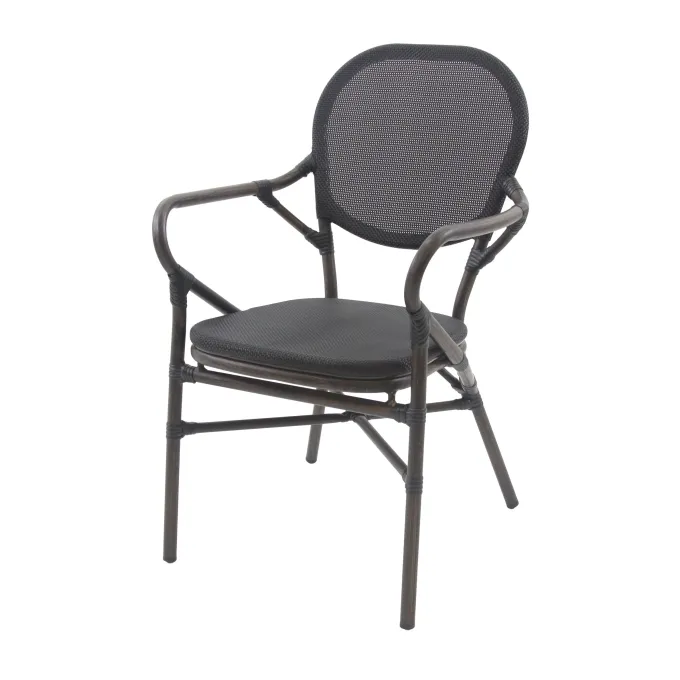 Chaise de Bistrot en Textile Tango - Lot de 2 - Veba