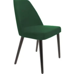 Chaise de Restaurant En Tissu Velours Et Pieds Bois Lot de 2 - Ligne CHR