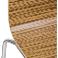 Chaise Dossier Carré Zebrano - Lot de 4 - Bolero