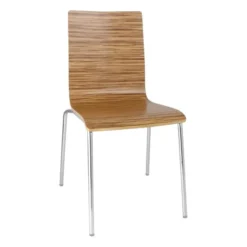 Chaise Dossier Carré Zebrano - Lot de 4 - Bolero