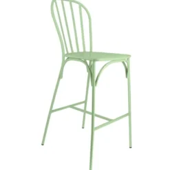 Chaise Haute Métal Biscarrosse Vert Lot de 2 - Ligne CHR