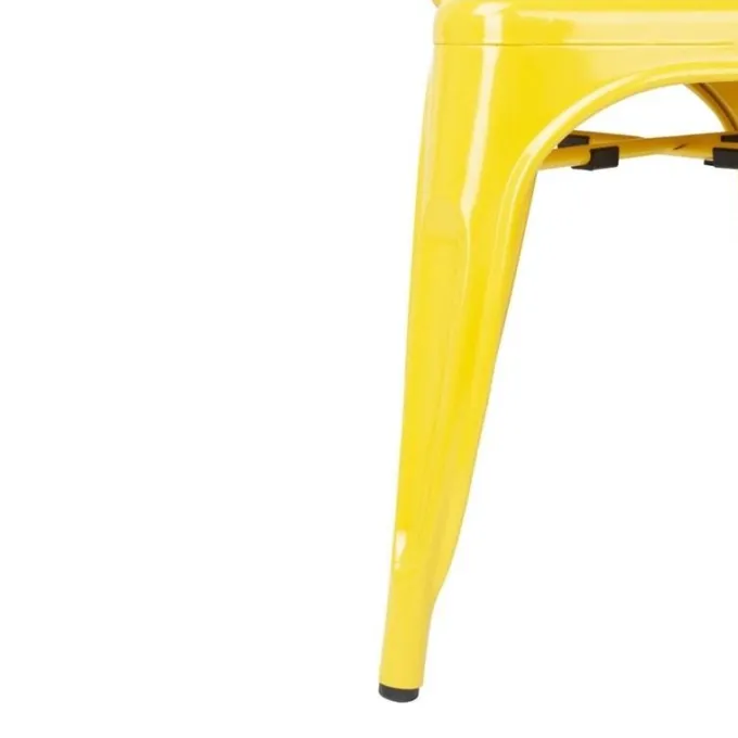 Chaise Restaurant Bistrot Acier Jaune - Lot de 4 - Bolero