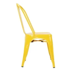Chaise Restaurant Bistrot Acier Jaune - Lot de 4 - Bolero