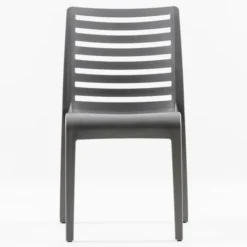 Chaise Restaurant SLAT Anthracite Recyclé - Lot de 6 - Grosfillex