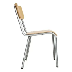 Chaises avec Assise et Dossier en Bois Cantina Galvanisées - Lot de 4 - Bolero