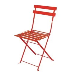 Chaises de Terrasse en Acier Rouge - Lot de 2 - Bolero