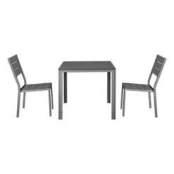 Chaises à Lattes Valletta Grises - Lot de 4 - Bolero