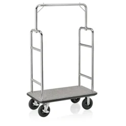 Chariot à bagages en Acier Inoxydable gris L 1130 mm l 620 mm H 1830 mm - Was Germany